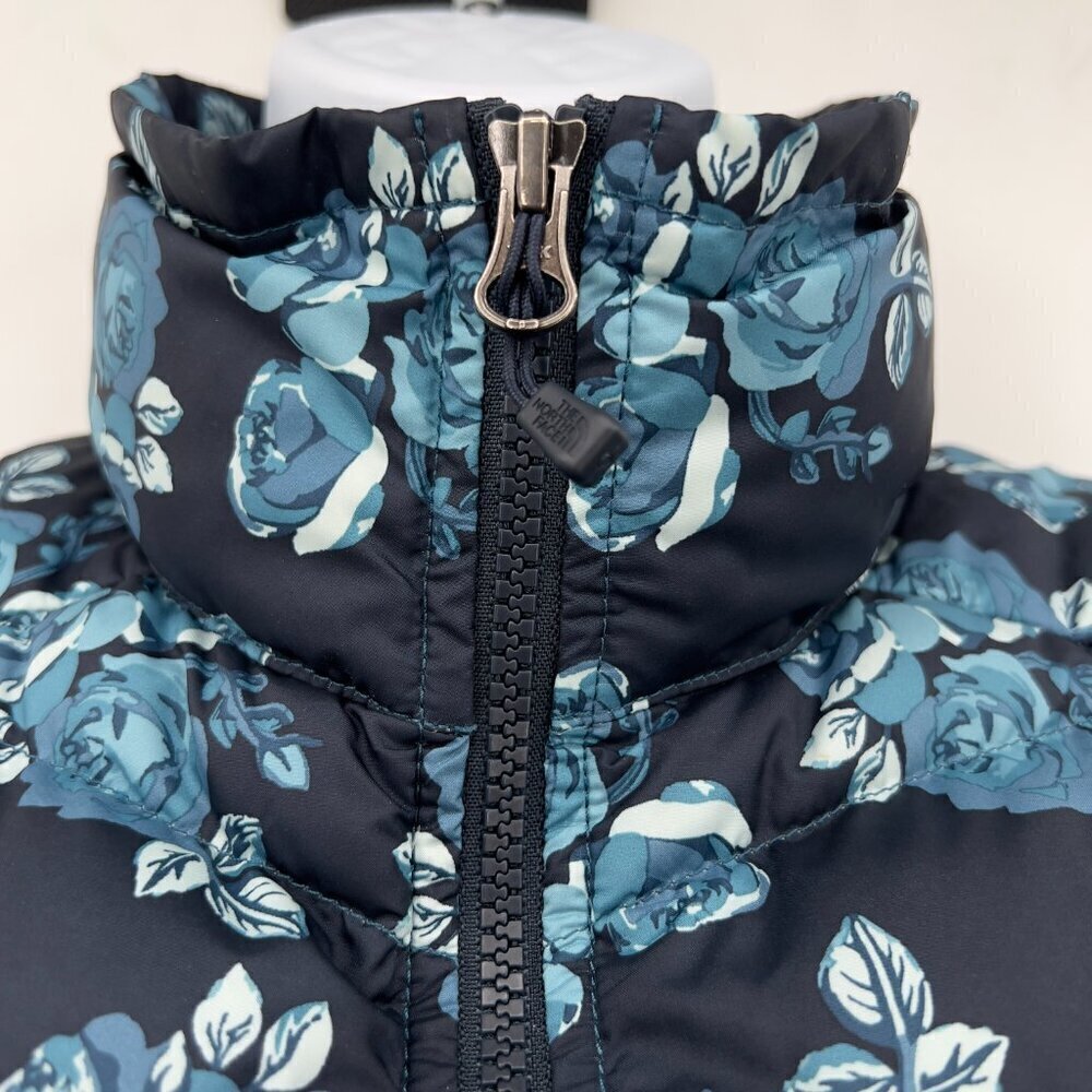 The North Face 550 Floral Goose Down Puffer Ski Vest Women's M - Picture 3 of 12